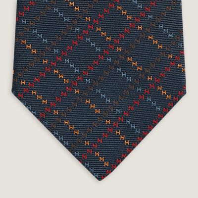 Cliquetis Finesse embroidered tie 7 cm | Hermès USA